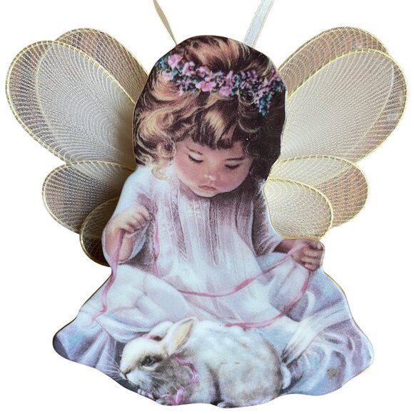 Heavens Little Angels Bradford Exchange Porcelain Ornaments Set Of 3 - Picture 3 of 16